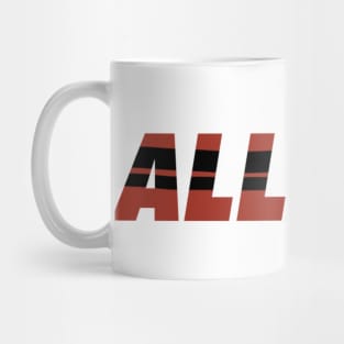 All out anime text red and black cool Mug